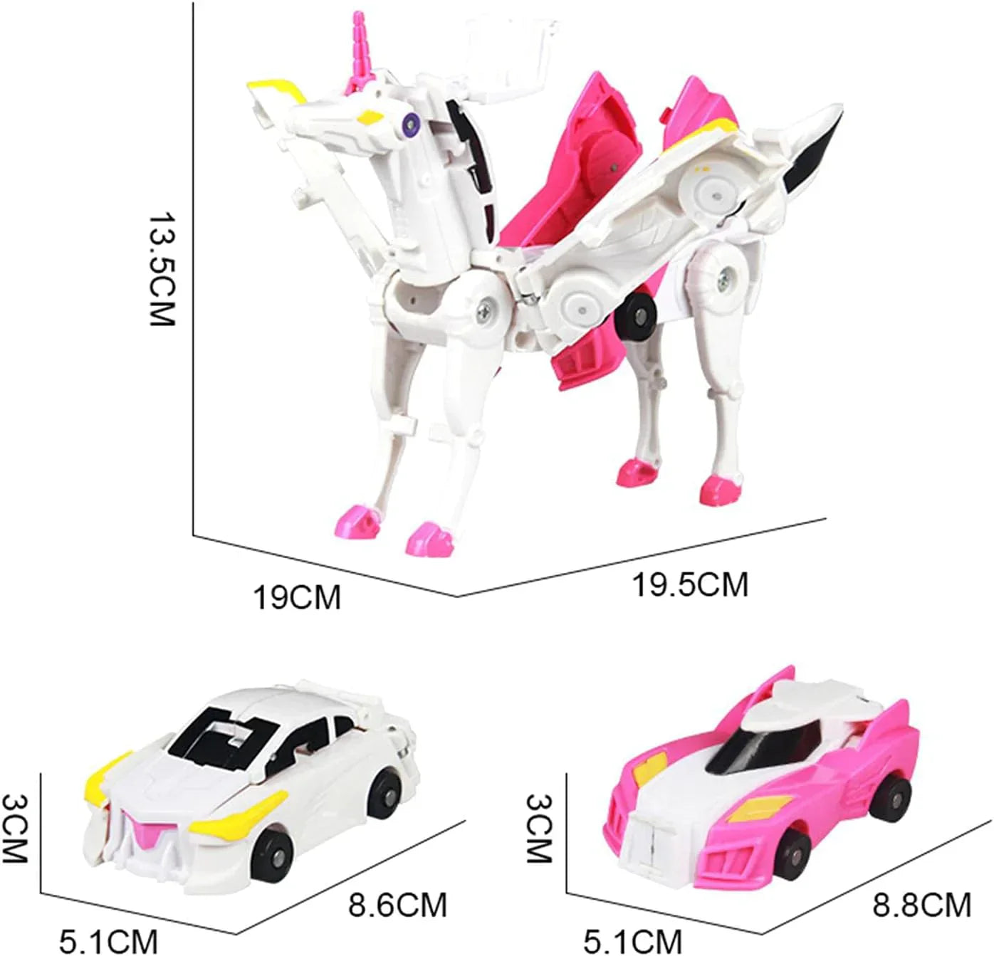 Unicorn Transformer - MAGISK METAMORFOS - ENHÖRNINGSFORMAD LEKSAKSBIL