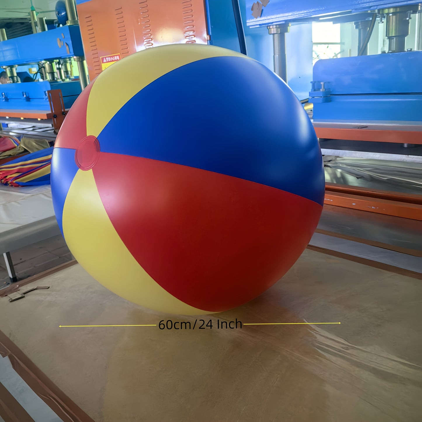 Jättestor Uppblåsbar Boll – Röd/Gul/Blå, Strandspel