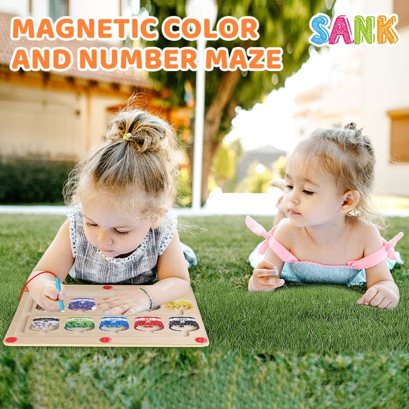 Magnetisk färg & nummer labyrint