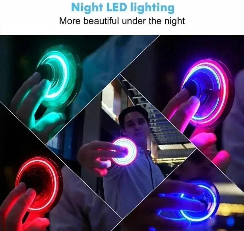 Flygande spinner boll – fingertoppsdrönare med LED-ljus