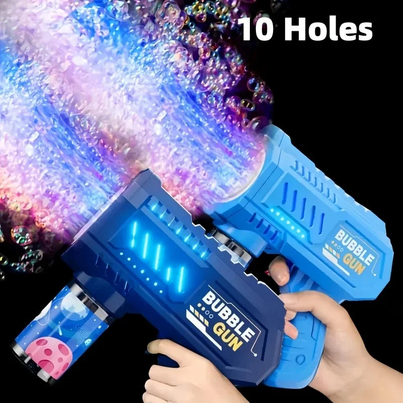 Elektrisk Bubbelpistol – 10 Hål & Automatiska Bubblor