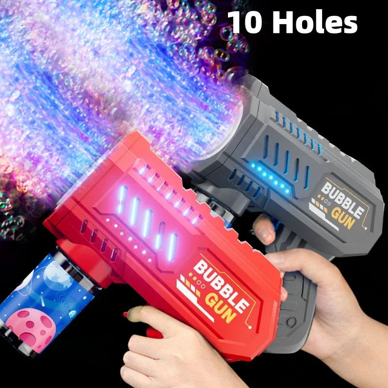Elektrisk Bubbelpistol – 10 Hål & Automatiska Bubblor