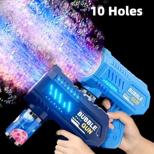 Elektrisk Bubbelpistol – 10 Hål & Automatiska Bubblor