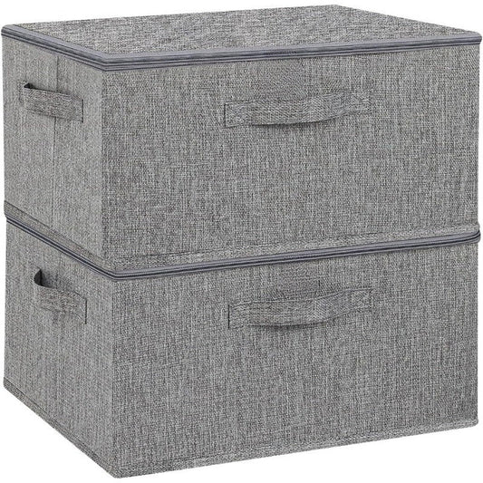TygBox™ – Vikbar Förvaringslåda med Lock (2-pack)