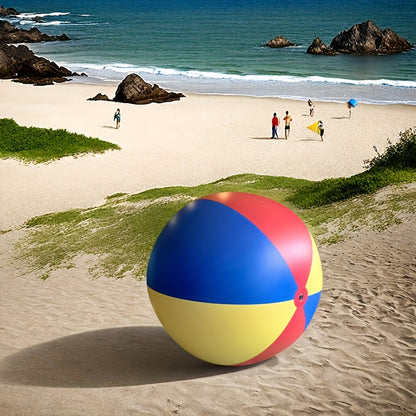 Jättestor Uppblåsbar Boll – Röd/Gul/Blå, Strandspel